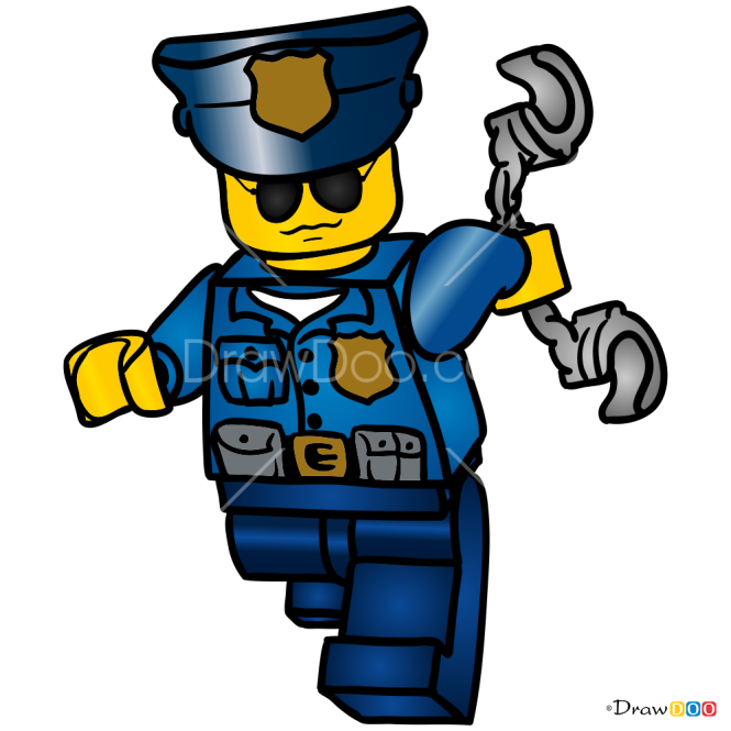 How to Draw Police Officer, Lego City