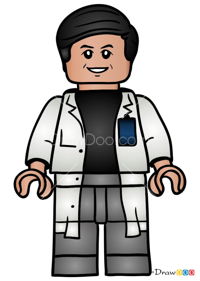 How to Draw Dr. Henry Wu, Lego Jurassic World