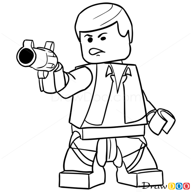 How to Draw Han Solo, Lego Starwars