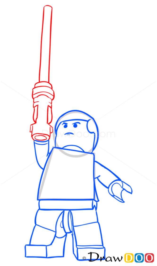 How to Draw Luke Skywalker, Lego Starwars