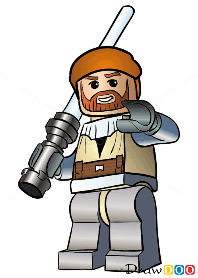 How to Draw Obi-Wan Kenobi, Lego Starwars