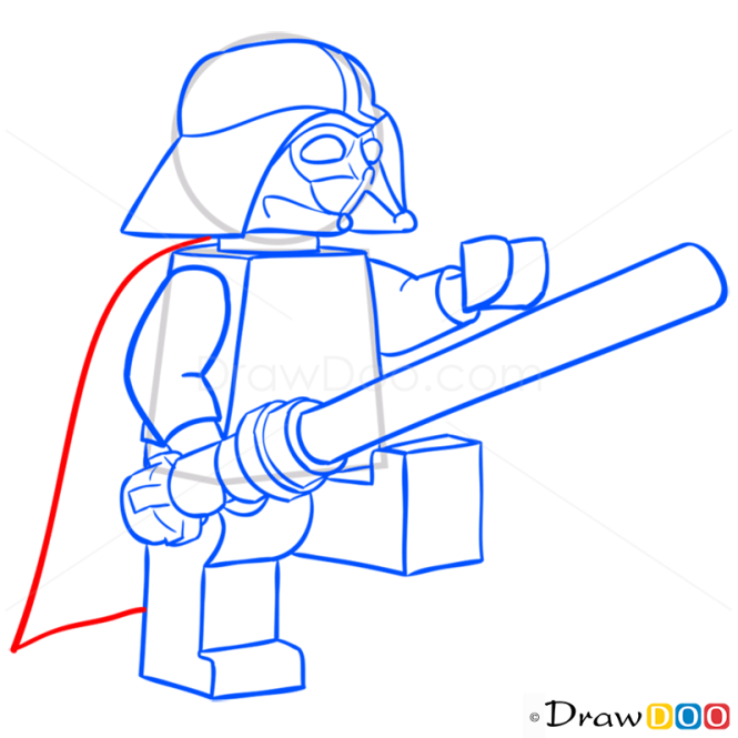 How to Draw Darth Wader, Lego Starwars