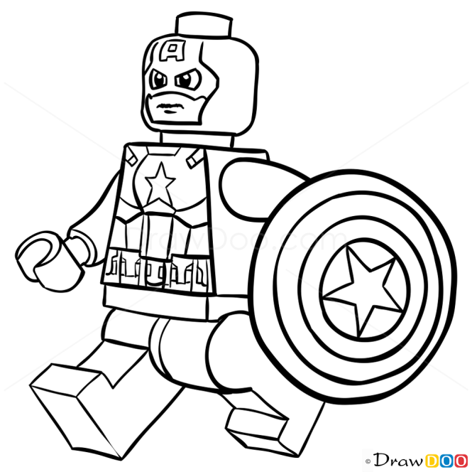 How to Draw Captain America, Lego Super Heroes