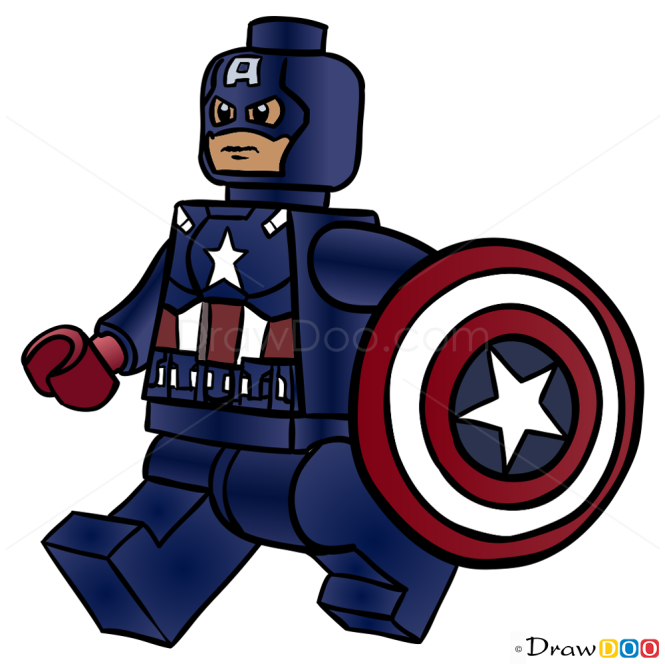 How to Draw Captain America, Lego Super Heroes