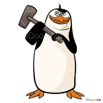 How to Draw Rico With Hammer, Penguins
