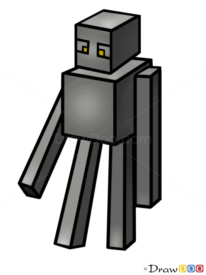 How to Draw a Enderman, How to Draw Minecraft Characters