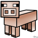 How to Draw Pig, Minecraft