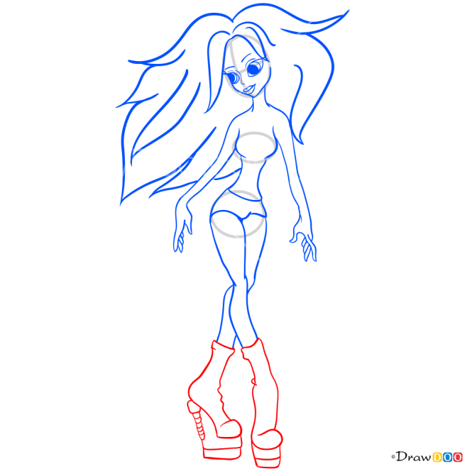How to Draw Amfiday, Monster Dolls