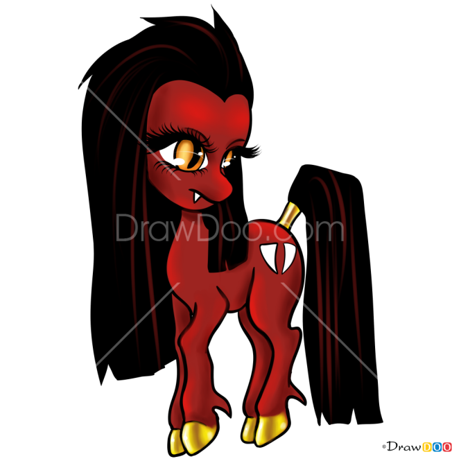 How to Draw Dracuny, My Monster Pony