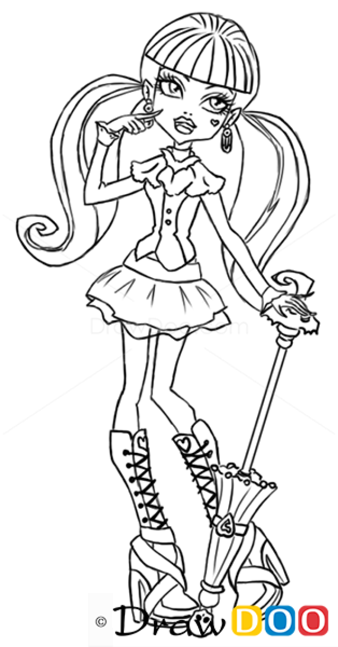 How to Draw Draculaura, Monster High