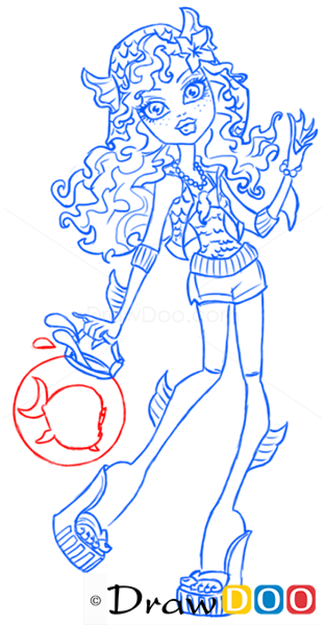 How to Draw Lagoona Blue, Monster High