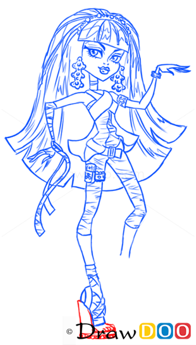 How to Draw Cleo de Nile, Monster High
