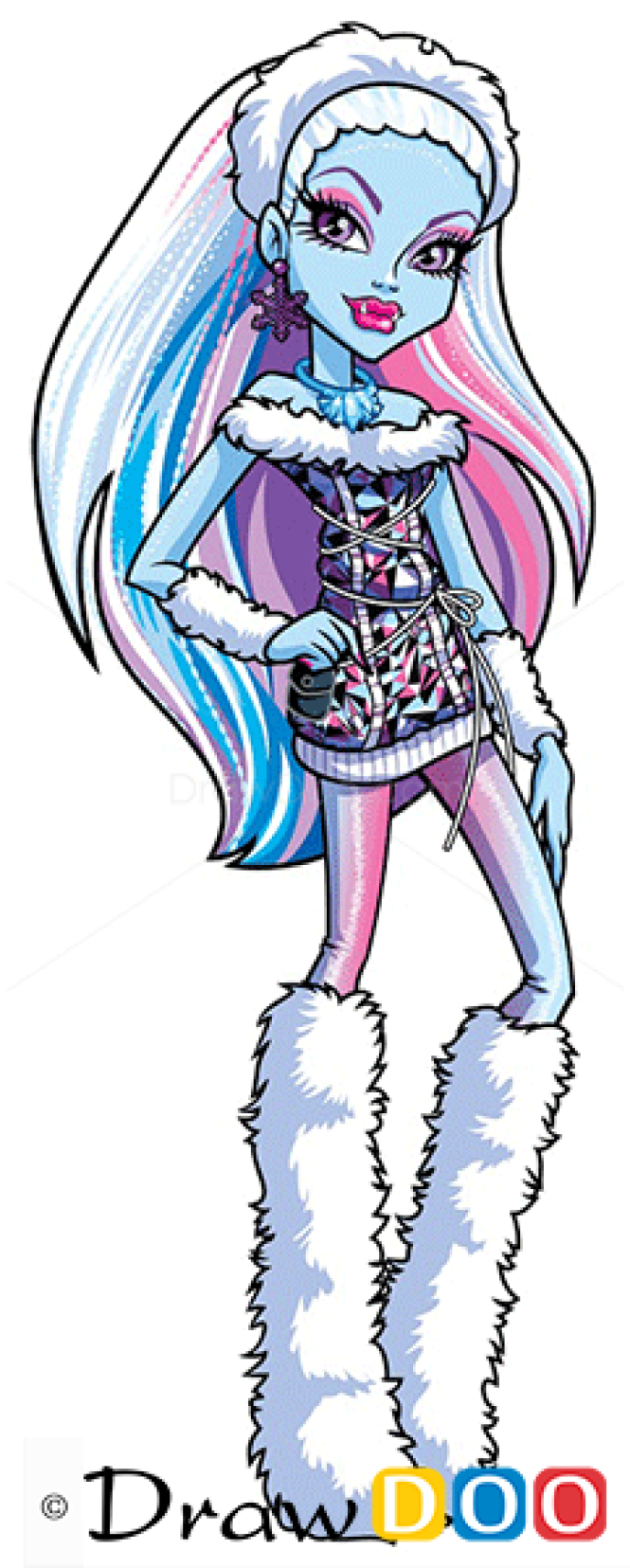 How to Draw Abbey Bominable, Monster High