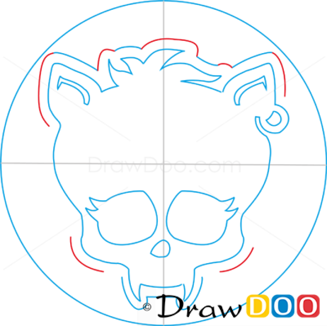 How to Draw Clawdeen Logo, Monster High