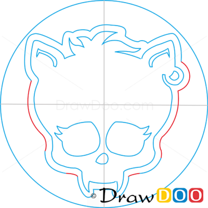 How to Draw Clawdeen Logo, Monster High