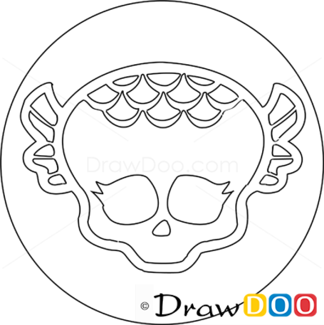 How to Draw Lagoona Logo, Monster High