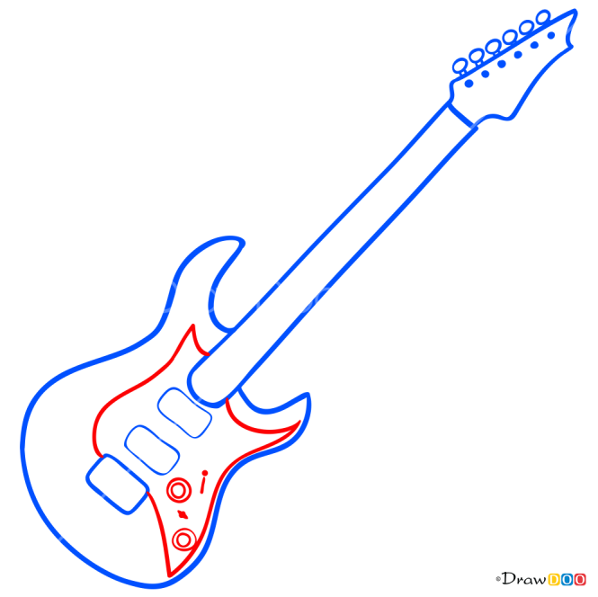 How to Draw Bass Guitar, Musical Instruments