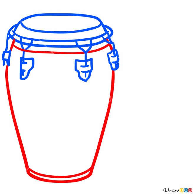 How to Draw Bongo Drums, Musical Instruments