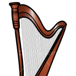 How to Draw Harp, Musical Instruments