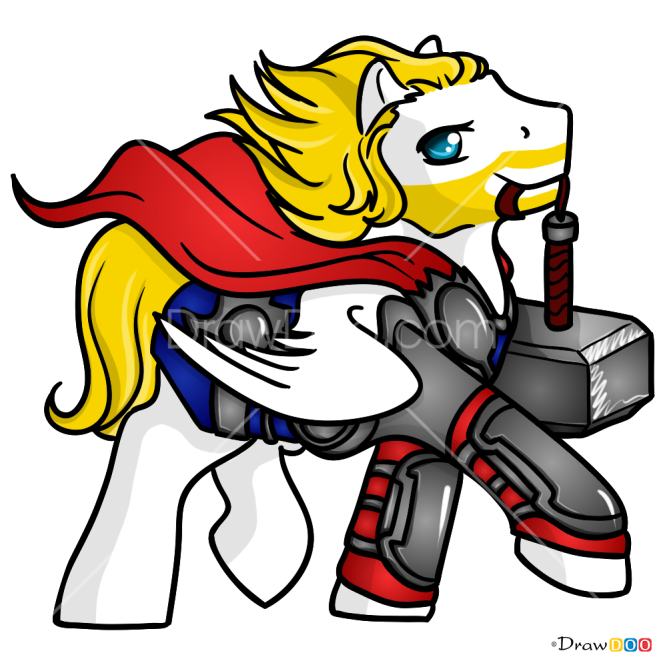 How to Draw Thor, My Superhero Pony