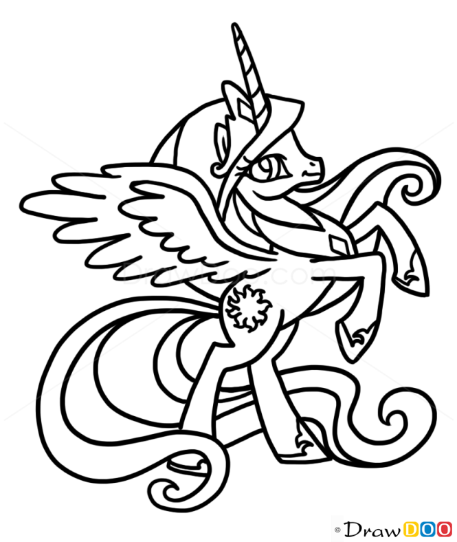 How to Draw Celestia, My Little Pony