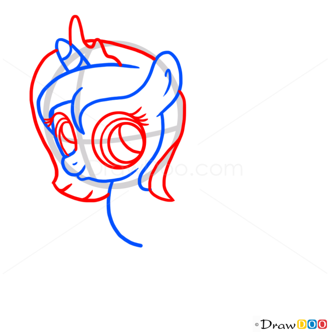 How to Draw Chibi Luna, My Little Pony