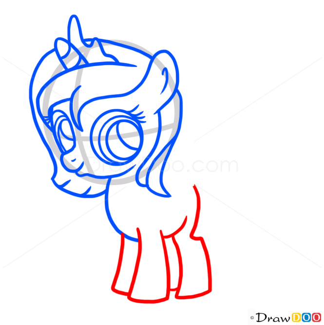 How to Draw Chibi Luna, My Little Pony