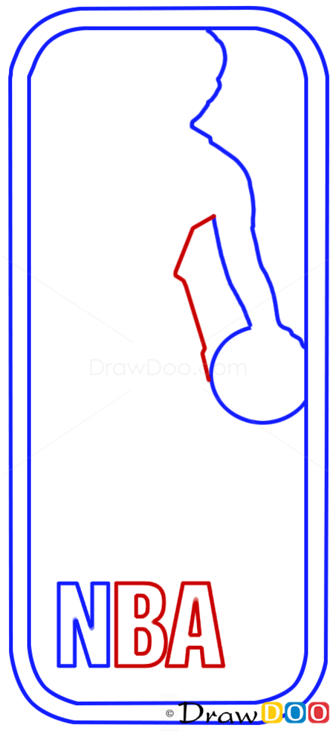 How to Draw NBA Logo, Basketball Logos