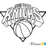 How to Draw New York Knicks, Basketball Logos