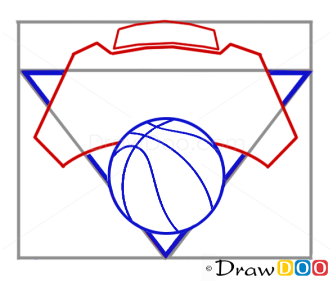 How to Draw New York Knicks, Basketball Logos
