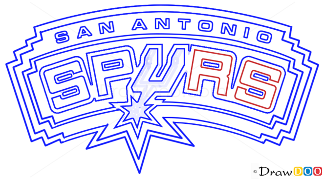 How to Draw San Antonio Spurs, Basketball Logos
