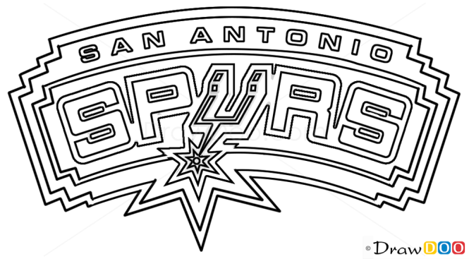 How to Draw San Antonio Spurs, Basketball Logos