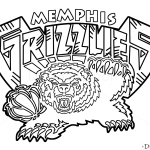 How to Draw Memphis Grizzlies, Basketball Logos