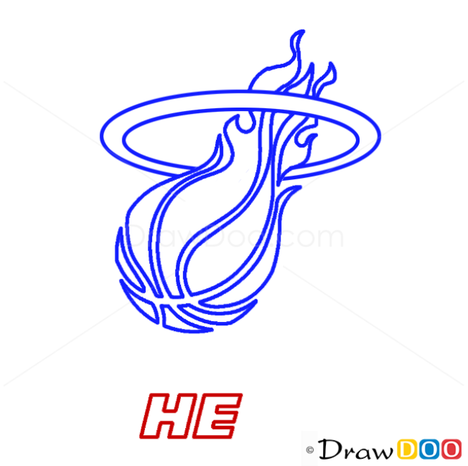 How to Draw Miami Heat, Basketball Logos