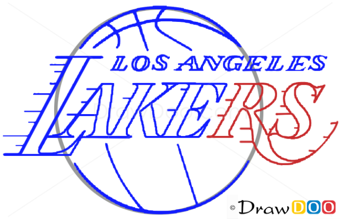 How to Draw Los Angeles Lakers, Basketball Logos