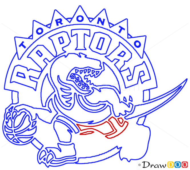How to Draw Toronto Raptors, Basketball Logos