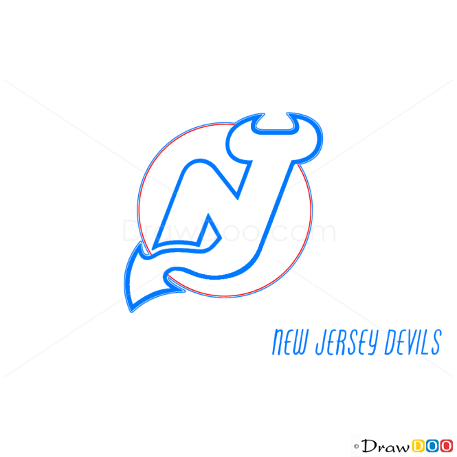 How to Draw New Jersey Devils, Hockey Logos