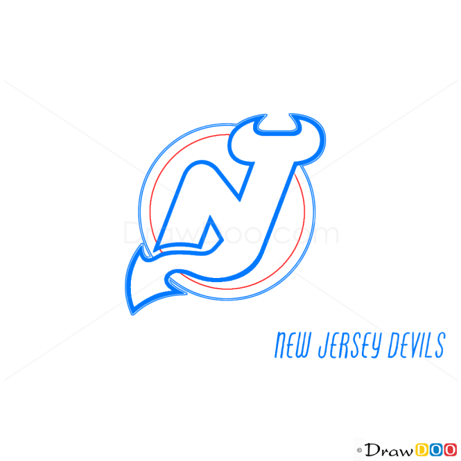 How to Draw New Jersey Devils, Hockey Logos