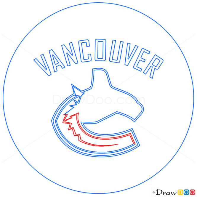 How to Draw Vancouver Canucks, Hockey Logos