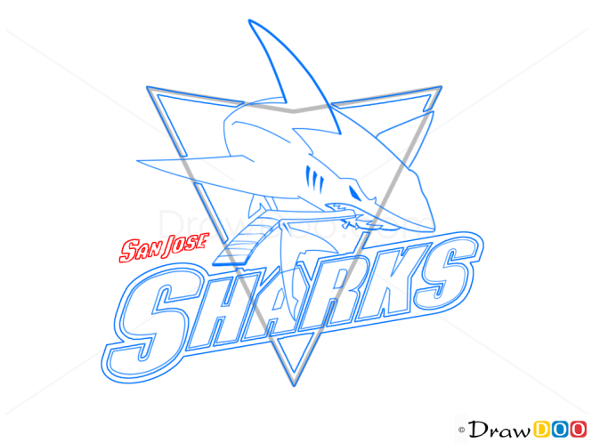 How to Draw San Jose Sharks, Hockey Logos