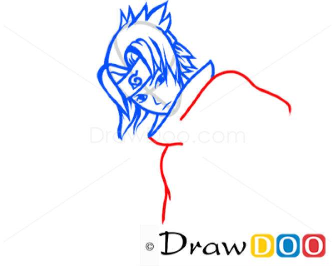 How to Draw Sasuke Uchiha, Face, Naruto