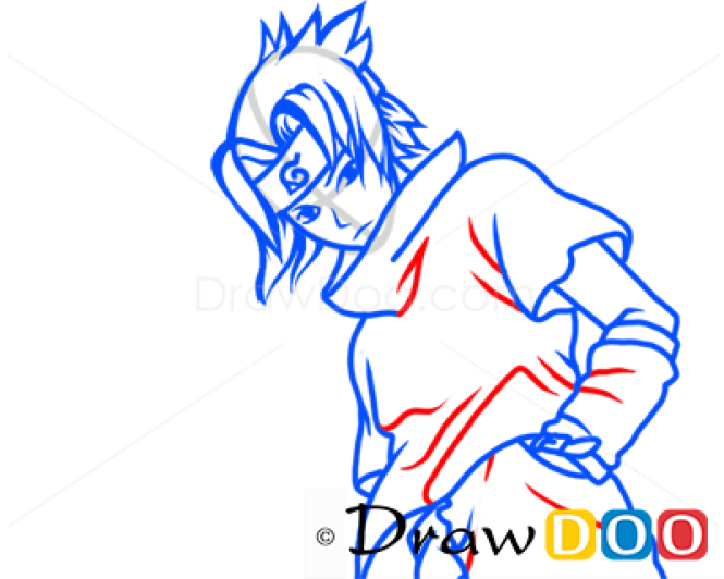 How to Draw Sasuke Uchiha, Face, Naruto