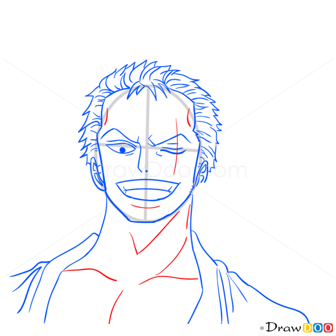 How to Draw Roronoa Zoro Face, One Piece
