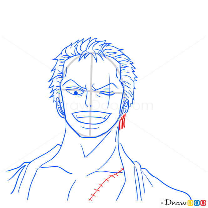 How to Draw Roronoa Zoro Face, One Piece