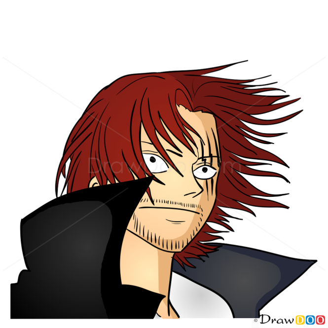 How to Draw Shanks Face, One Piece