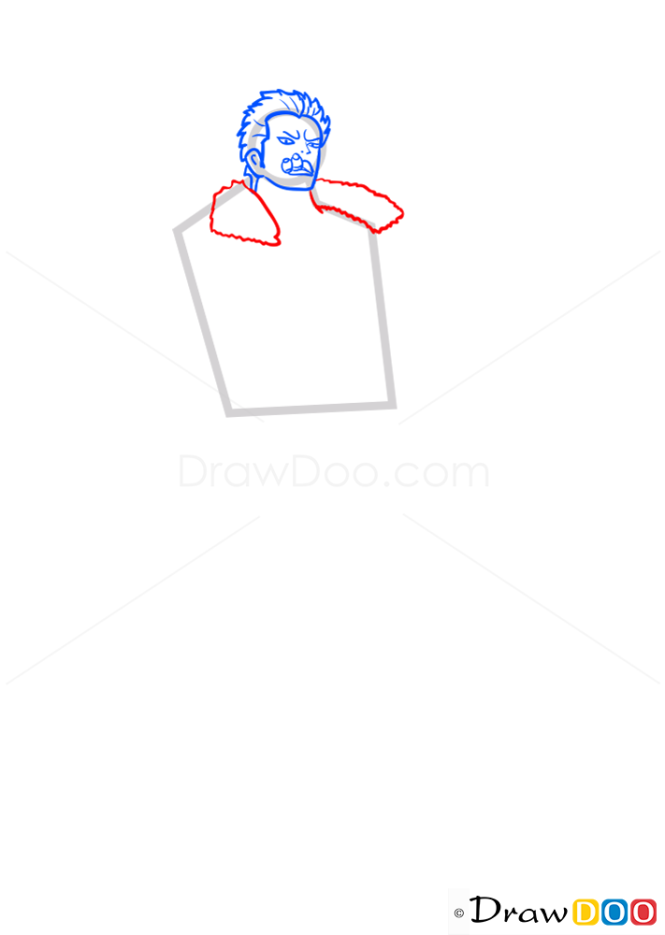How to Draw Monkey D. Dragon, One Piece