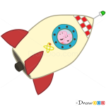 How to Draw In the Rocket, Peppa Pig