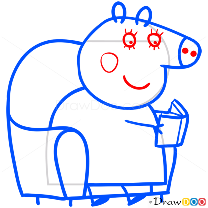 How to Draw Mummy Pig 2, Peppa Pig
