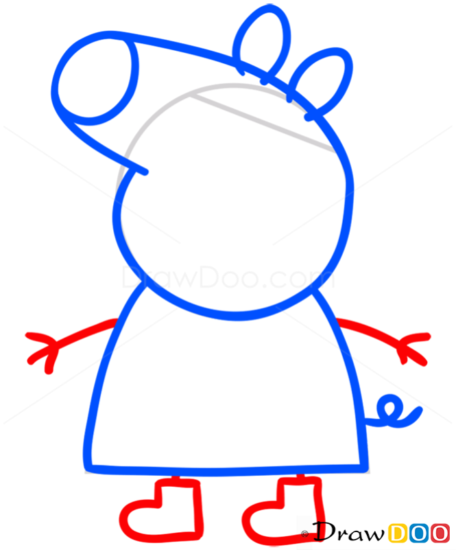 How to Draw Peppa 2, Peppa Pig