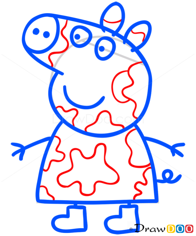 How to Draw Peppa 2, Peppa Pig